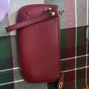 Joy Susan Burgundy Wristlet